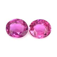 7.07 Ct.Tw.Total Carat Weight Pink Sapphire Pair from Madagascar Video