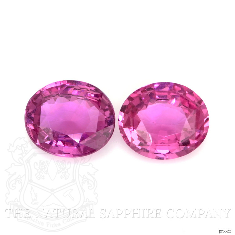 7.07 Ct.Tw. Pink Sapphire Pair from Madagascar