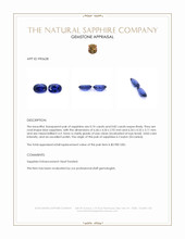 1.56 Ct.Tw.Total Carat Weight Blue Sapphire Pair from Ceylon (Sri Lanka) Appraisal