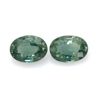 1.93&nbsp;Ct.Tw.Total Carat Weight Bluish Green Sapphire Pair from Ceylon (Sri Lanka) Video