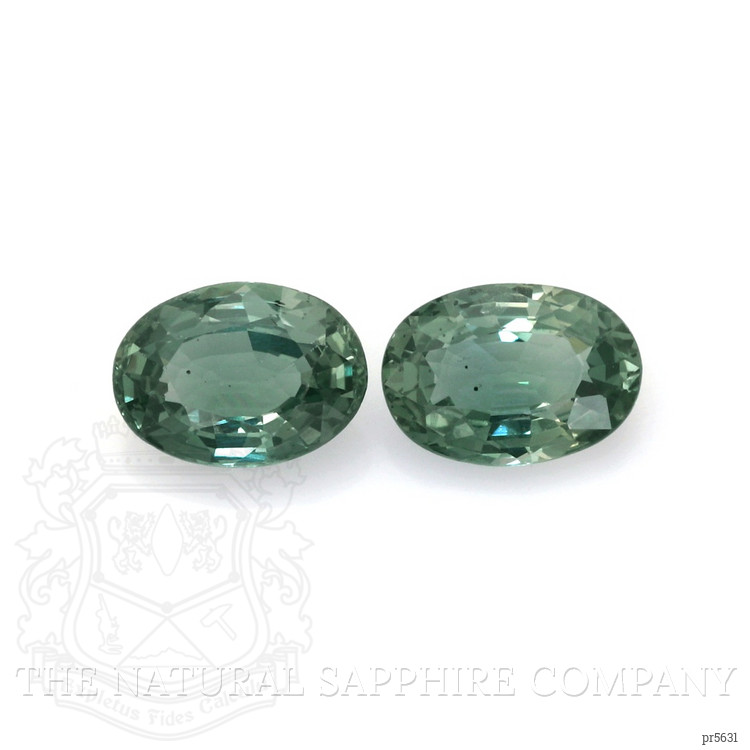 1.93 Ct.Tw. Bluish Green Sapphire Pair from Ceylon (Sri Lanka)