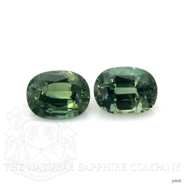 3.49 Ct.Tw. Bluish Green Sapphire Pair from Madagascar