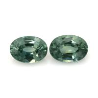 1.86 Ct.Tw.Total Carat Weight Greenish Blue Sapphire Pair from Madagascar Video