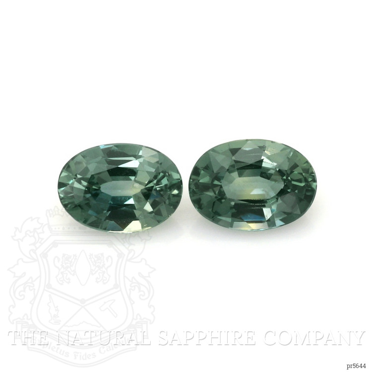 1.86 Ct.Tw. Greenish Blue Sapphire Pair from Madagascar
