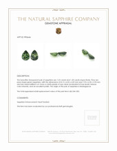 2.93&nbsp;Ct.Tw.Total Carat Weight Green Sapphire Pair from Madagascar Appraisal