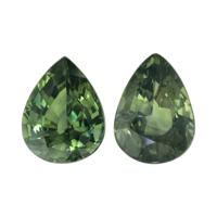 2.93 Ct.Tw.Total Carat Weight Green Sapphire Pair from Madagascar Video