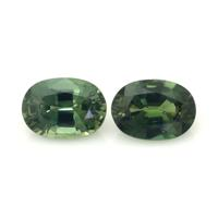 2.49 Ct.Tw.Total Carat Weight Bluish Green Sapphire Pair from Madagascar Video