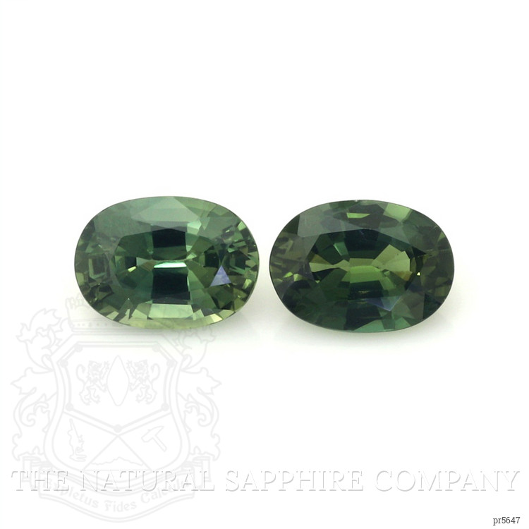 2.49 Ct.Tw. Bluish Green Sapphire Pair from Madagascar