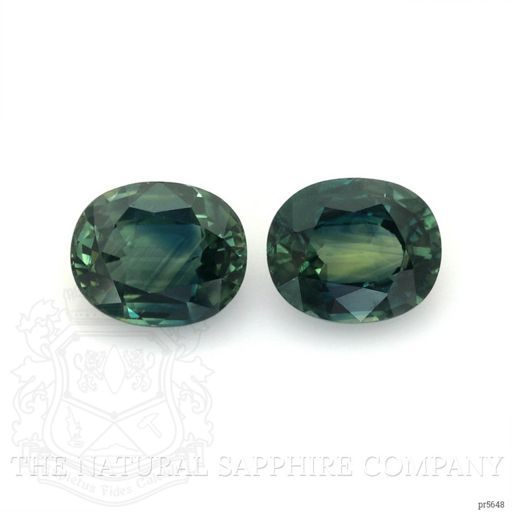 2.97 Ct.Tw. Greenish Blue Sapphire Pair from Madagascar