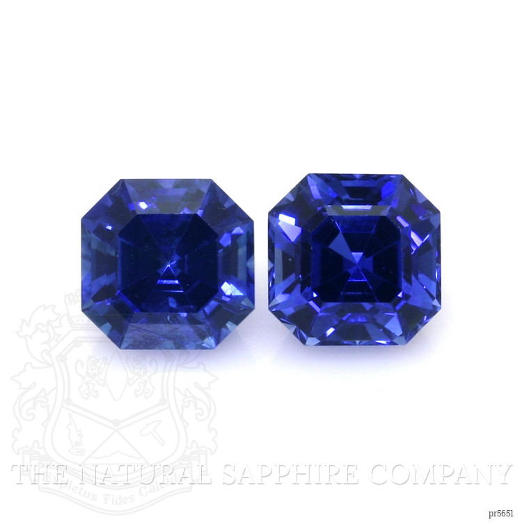 1.75 Ct.Tw. Blue Sapphire Pair from Ceylon (Sri Lanka)
