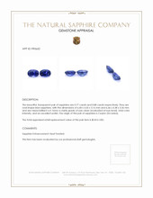 1.65 Ct.Tw.Total Carat Weight Blue Sapphire Pair from Ceylon (Sri Lanka) Appraisal
