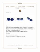 4.51 Ct.Tw.Total Carat Weight Blue Sapphire Pair from Ceylon (Sri Lanka) Appraisal