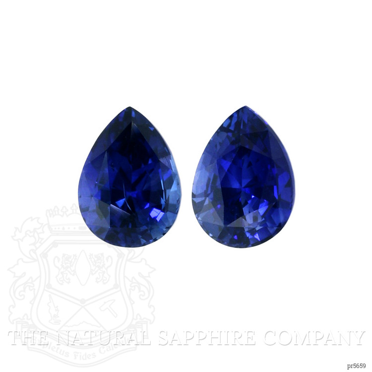 2.86 Ct.Tw. Blue Sapphire Pair from Ceylon (Sri Lanka)