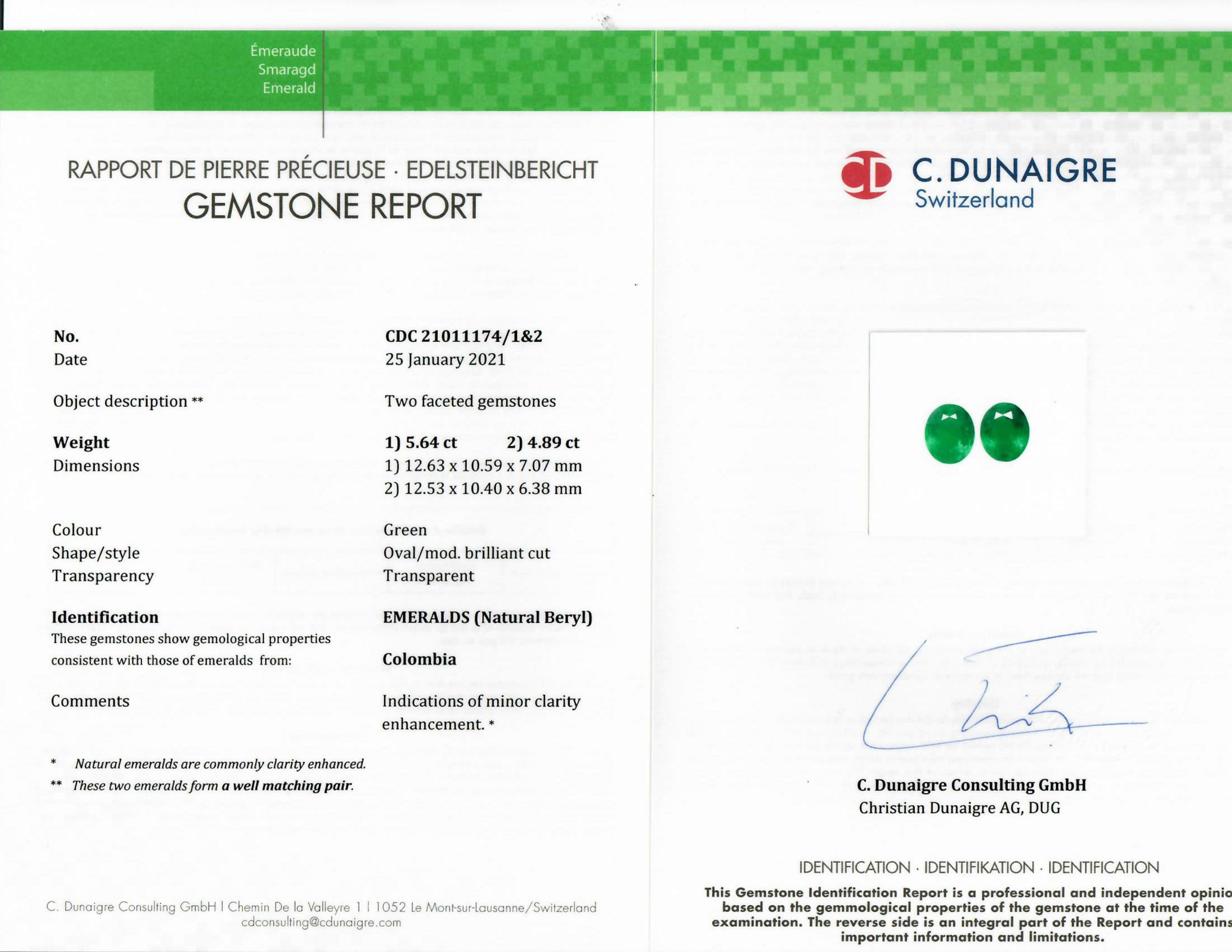 10.53 Ct.Tw. Emerald Pair from Colombia