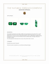 9.66 Ct.Tw.Total Carat Weight Emerald Pair from Zambia Appraisal