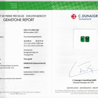 9.66 Ct.Tw.Total Carat Weight Emerald Pair from Zambia Scan Report