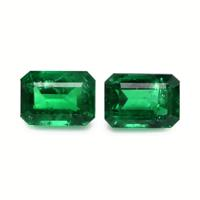 9.66 Ct.Tw.Total Carat Weight Emerald Pair from Zambia Video