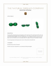 8.00 Ct.Tw.Total Carat Weight Emerald Pair from Zambia Appraisal