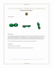 8.00 Ct.Tw.Total Carat Weight Emerald Pair from Zambia Appraisal