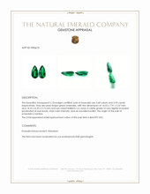 7.63 Ct.Tw.Total Carat Weight Emerald Pair from Zambia Appraisal