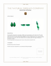 7.63 Ct.Tw.Total Carat Weight Emerald Pair from Zambia Appraisal