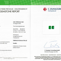 5.25 Ct.Tw.Total Carat Weight Emerald Pair from Zambia Scan Report