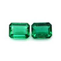 5.25 Ct.Tw.Total Carat Weight Emerald Pair from Zambia Video