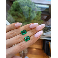 5.25 Ct.Tw.Total Carat Weight Emerald Pair from Zambia Life Style