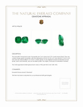 5.16 Ct.Tw.Total Carat Weight Emerald Pair from Zambia Appraisal