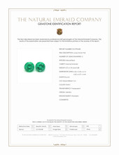 1.66 Ct.Tw.Total Carat Weight Emerald Pair from Zambia Scan Report
