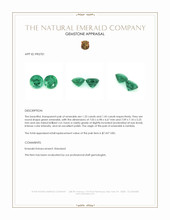 2.68 Ct.Tw.Total Carat Weight Emerald Pair from Zambia Appraisal