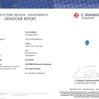 6.03&nbsp;Ct.Tw.Total Carat Weight Blue Sapphire Pair from Ceylon (Sri Lanka) Scan Report