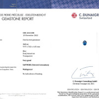 6.03&nbsp;Ct.Tw.Total Carat Weight Blue Sapphire Pair from Ceylon (Sri Lanka) Scan Report