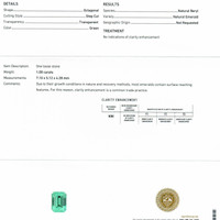1.86 Ct.Tw.Total Carat Weight Emerald Pair from Brazil Scan Report