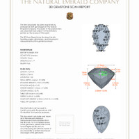 2.43 Ct.Tw.Total Carat Weight Emerald Pair from Russia 3 D Scan Report