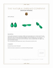 11.74&nbsp;Ct.Tw.Total Carat Weight Emerald Pair from Zambia Appraisal