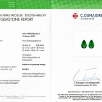 11.74 Ct.Tw.Total Carat Weight Emerald Pair from Zambia Scan Report