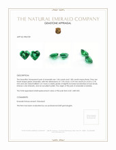 3.64 Ct.Tw.Total Carat Weight Emerald Pair from Zambia Appraisal