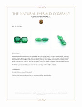 6.05 Ct.Tw.Total Carat Weight Emerald Pair from Zambia Appraisal