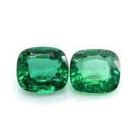 6.05 Ct.Tw.Total Carat Weight Emerald Pair from Zambia Video