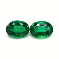 6.60 Ct.Tw.Total Carat Weight Emerald Pair from Zambia Video