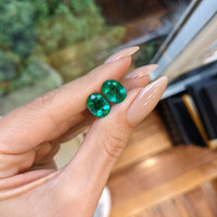 6.60 Ct.Tw.Total Carat Weight Emerald Pair from Zambia Life Style