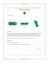 9.42 Ct.Tw.Total Carat Weight Emerald Pair from Zambia Appraisal