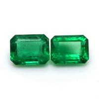 9.42 Ct.Tw.Total Carat Weight Emerald Pair from Zambia Video