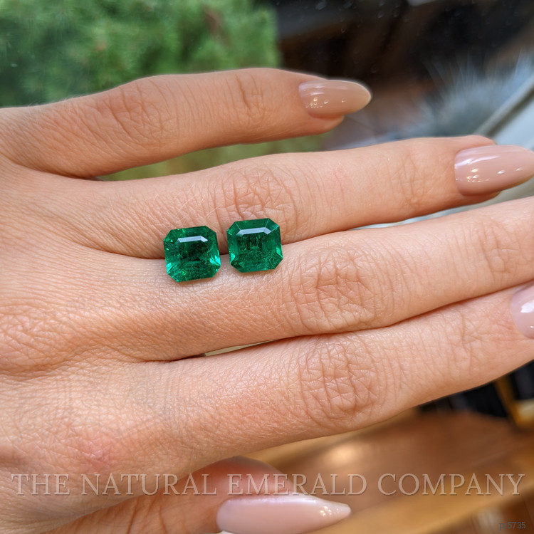 4.63 Ct.Tw. Emerald Pair from Zambia
