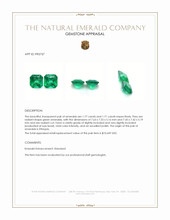 3.48 Ct.Tw.Total Carat Weight Emerald Pair from Ethiopia Appraisal