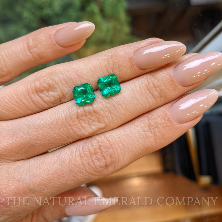 3.48 Ct.Tw. Emerald Pair from Ethiopia