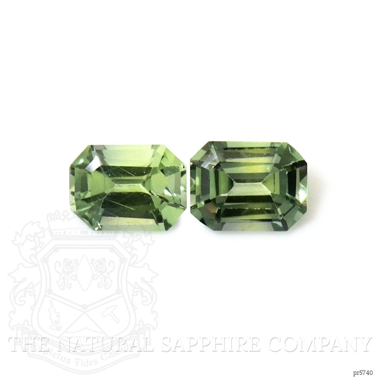 0.50 Ct.Tw. Green Sapphire Pair from Madagascar