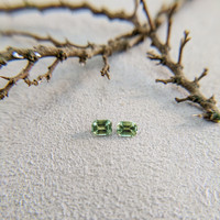 0.50&nbsp;Ct.Tw.Total Carat Weight Green Sapphire Pair from Madagascar Life Style