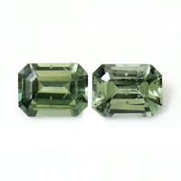 0.54 Ct.Tw.Total Carat Weight Green Sapphire Pair from Madagascar Video